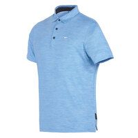 Daniel Springs Melange Funktions Halbarm Polo hellblau