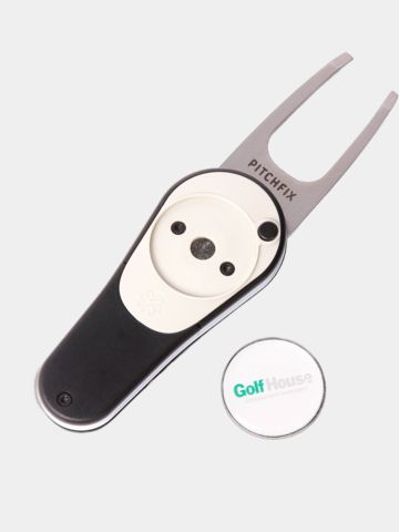 Pitchfix Icon Pitchgabel mit GH-Logo-Ballmarker schwarz