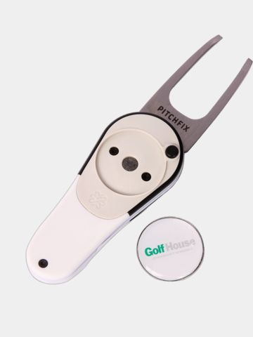 Pitchfix Icon Pitchgabel mit GH-Logo-Ballmarker weiß