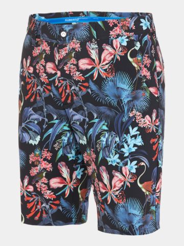 Alberto EARNIE - Jungle Print WR Bermuda Hose navy
