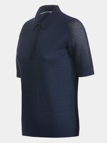 Valiente  Pletená polokošile s delším rukávem námořnictvo