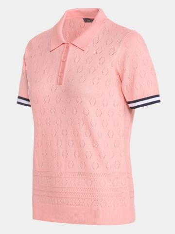 Valiente Strick Halbarm Polo koralle