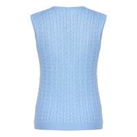 Valiente Zopf-  Pullunder Strick hellblau