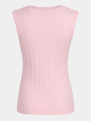 Valiente cable knit sweater pink