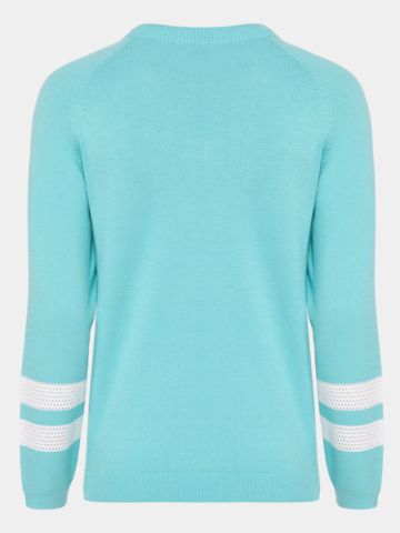 Valiente Svetr s výstřihem do V, tyrkysový