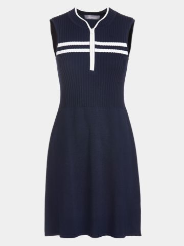 Valiente Strick ohne Arm Kleid navy