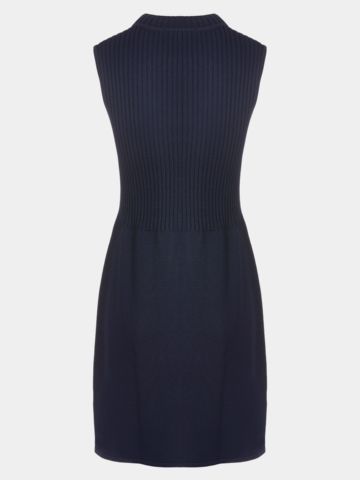 Valiente Strick ohne Arm Kleid navy