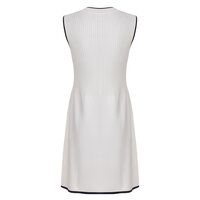 Valiente Strick ohne Arm Kleid weiß