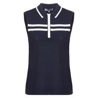 Valiente Strick ohne Arm Polo navy