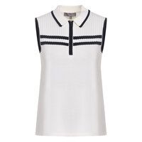 Valiente Strick ohne Arm Polo weiß