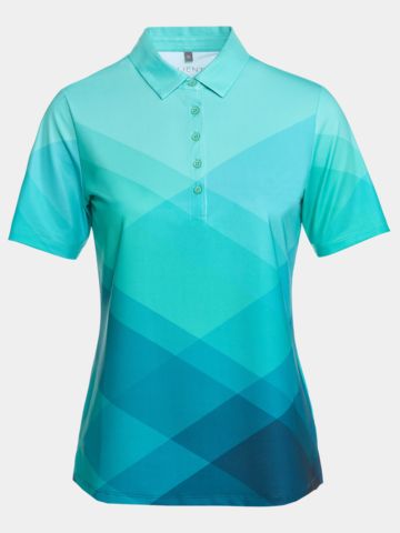 Valiente Gradient Druck Funktions Halbarm Polo grün