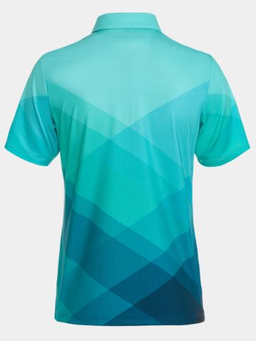 Valiente Gradient Druck Funktions Halbarm Polo grün