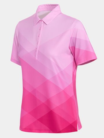 Valiente Gradient Druck Funktions  Halbarm Polo pink