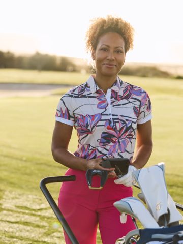 Valiente Druck Funktions Halbarm Polo mehrfarbig