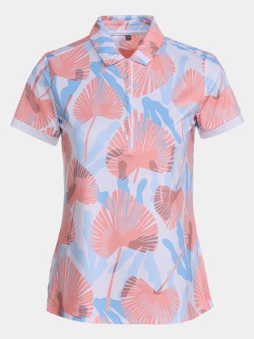 Valiente Druck Funktions Halbarm Polo rosa