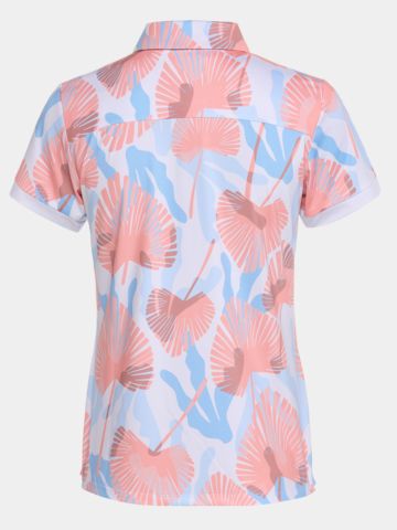 Valiente Druck Funktions Halbarm Polo rosa