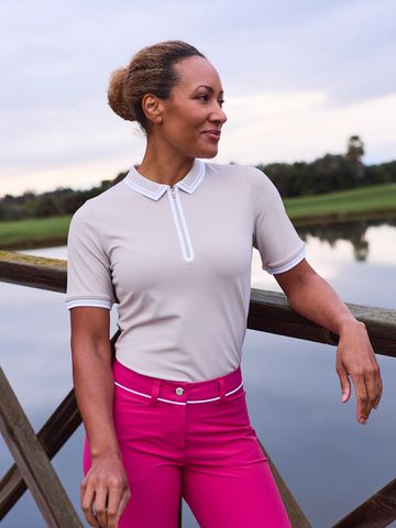 Valiente  Funkční polo s krátkým rukávem  písek