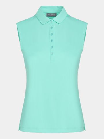 Valiente Funktions Pique ohne Arm Polo türkis