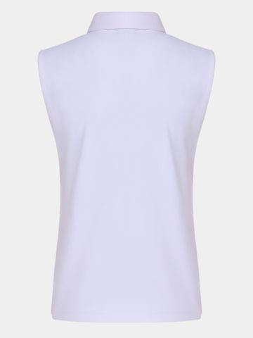 Valiente Funktions Pique ohne Arm Polo weiß