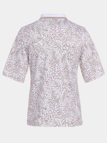 Polokošile Valiente s potiskem pique s polovičním rukávem béžová