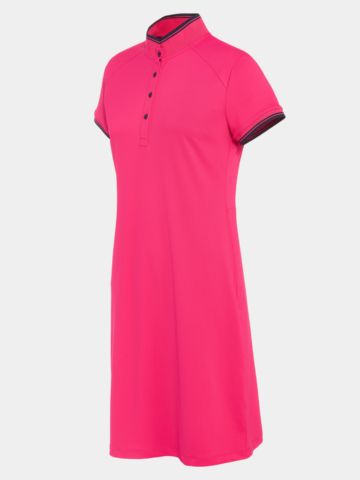 Valiente  Functional pique half-sleeve dress pink