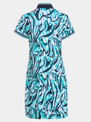 Valiente  Functional pique half-sleeve dress multicolored