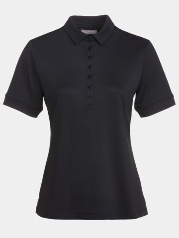 Valiente Funktions Pique Halbarm Polo schwarz