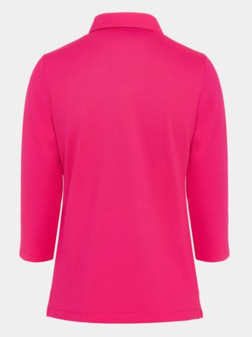 Valiente Jaquard-Struktur 3/4 Arm Polo pink
