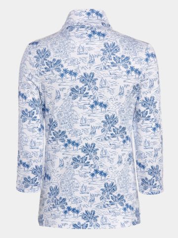 Valiente Druck 3/4 Arm Polo blau