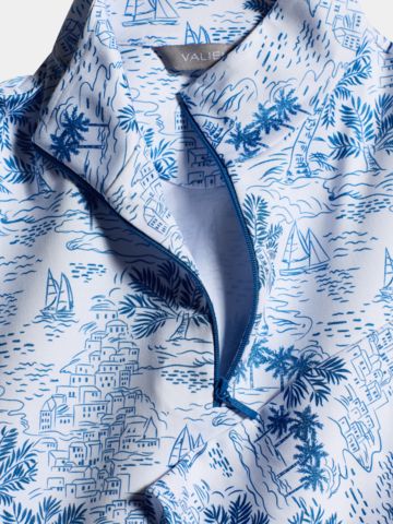Valiente  Polokošile s 3/4 rukávy s potiskem modrá