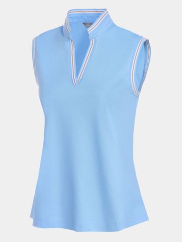 Valiente  Polokošile s výstřihem do V bez rukávů světle modrá