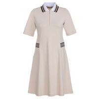 Valiente Nylon Pique halbarm Kleid sand