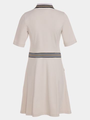 Valiente Nylon Pique halbarm Kleid sand