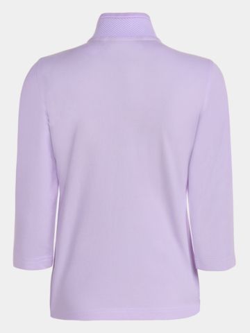 Valiente 2-Tone Pique 3/4 Arm Polo lila