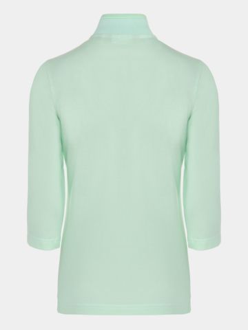 Valiente 2-Tone Pique 3/4 Arm Polo hellgrün