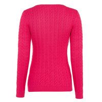 Valiente  Zopf Pullover Strick fuchsia