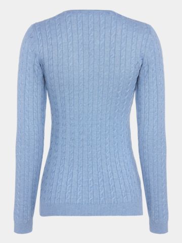Valiente cable knit sweater light blue
