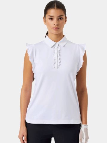 Daily Sports FRILL ohne Arm Polo weiß