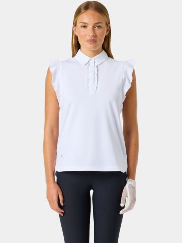 Daily Sports FRILL ohne Arm Polo weiß