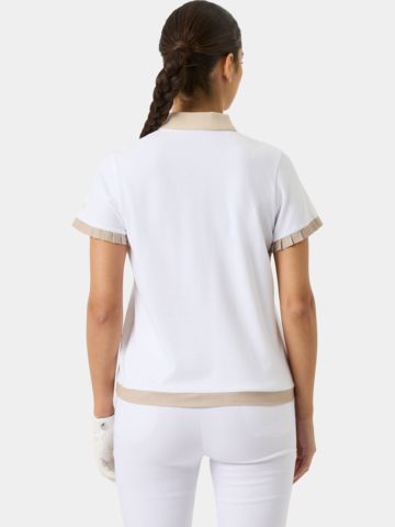 Daily Sports PLEAT half-sleeve polo white