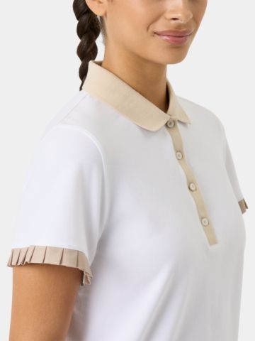 Daily Sports PLEAT Halbarm Polo weiß