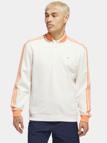adidas Golf Originals F 3 Str 1/4 Zip Stretch Midlayer weiß