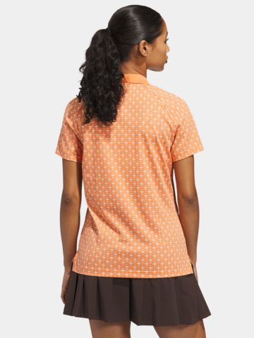 S Nov AOP Halbarm Polo orange