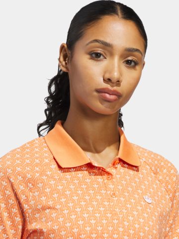 adidas Golf Originals S Nov AOP polokošile s krátkým rukávem oranžová