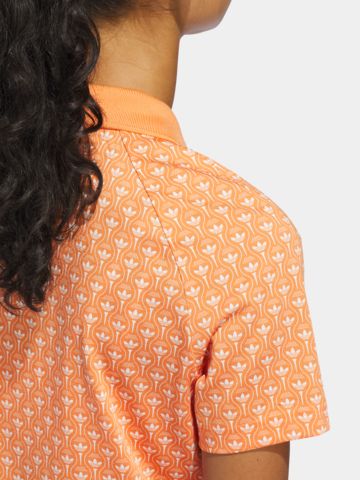 adidas Golf Originals S Nov AOP polokošile s krátkým rukávem oranžová