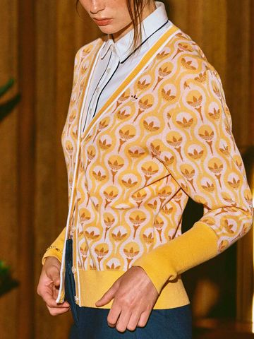 S Pletený svetr oranžová