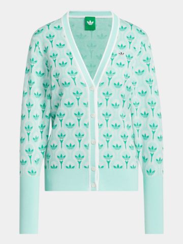 adidas Golf Originals S Cardigan Jacke Strick türkis
