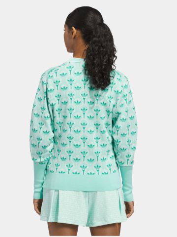 adidas Golf Originals S Cardigan Jacke Strick türkis