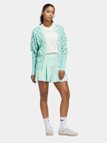 adidas Golf Originals S Cardigan Jacke Strick türkis