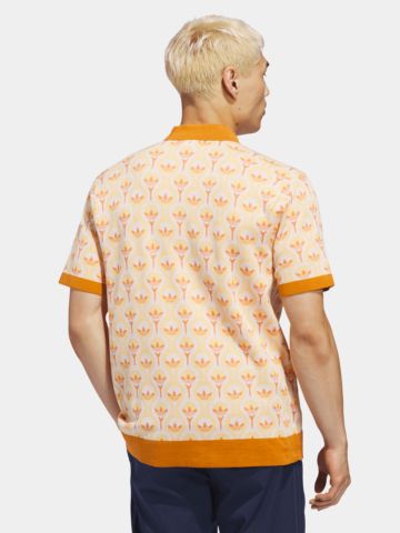 adidas Golf Originals S Nov Úplet P Košile s krátkým rukávem oranžová